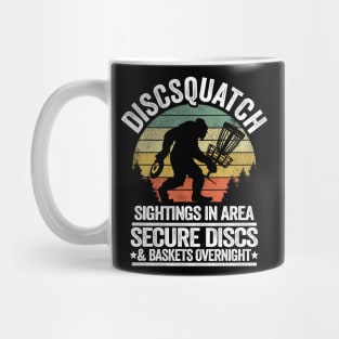 Discsquatch Funny Bigfoot Disc Golf Sasquatch Gift Vintage Mug